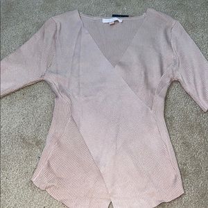 Asymmetrical nude top